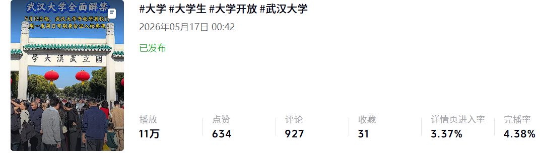 单条图文浏览量破10万+数据截图